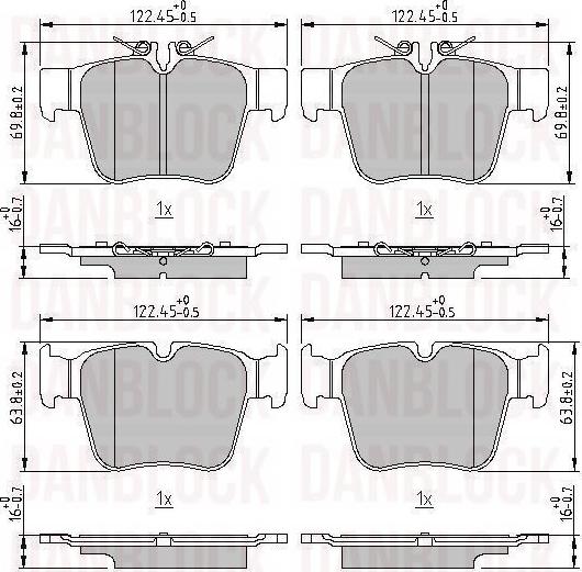 DAN-BLOCK DB 511332 - Kit de plaquettes de frein, frein à disque cwaw.fr