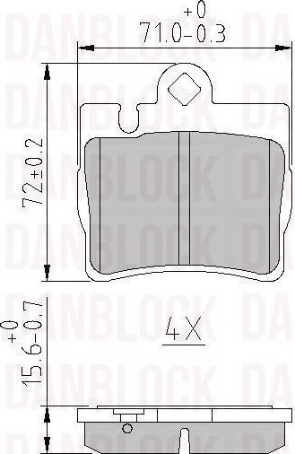 DAN-BLOCK DB 511299 - Kit de plaquettes de frein, frein à disque cwaw.fr