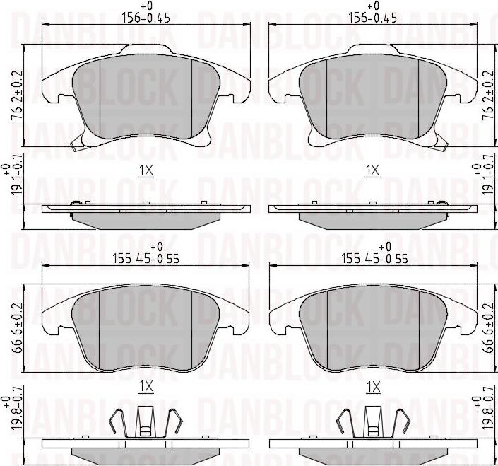 DAN-BLOCK DB 511271 - Kit de plaquettes de frein, frein à disque cwaw.fr