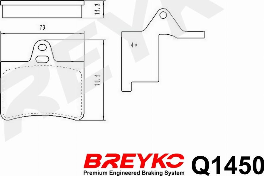 DAVID VASCO Q1450 - Kit de plaquettes de frein, frein à disque cwaw.fr