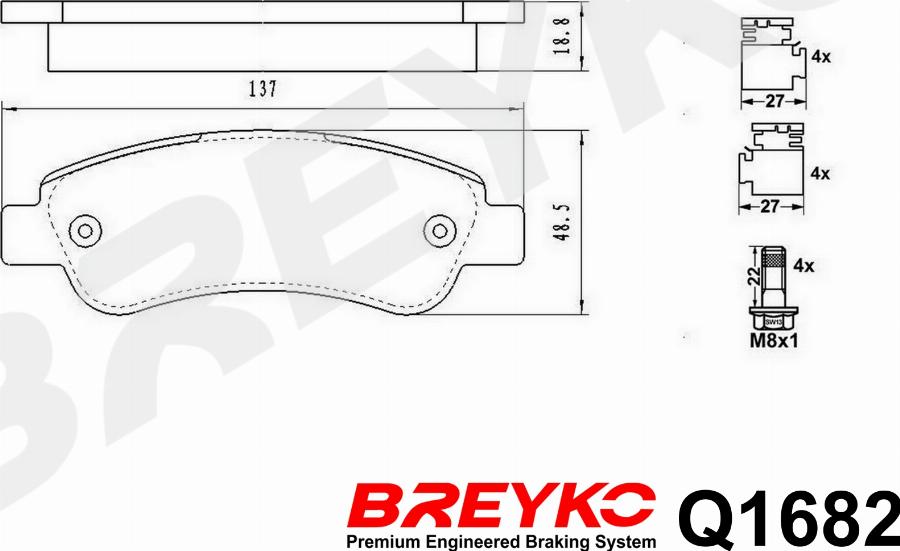 DAVID VASCO Q1682 - Kit de plaquettes de frein, frein à disque cwaw.fr