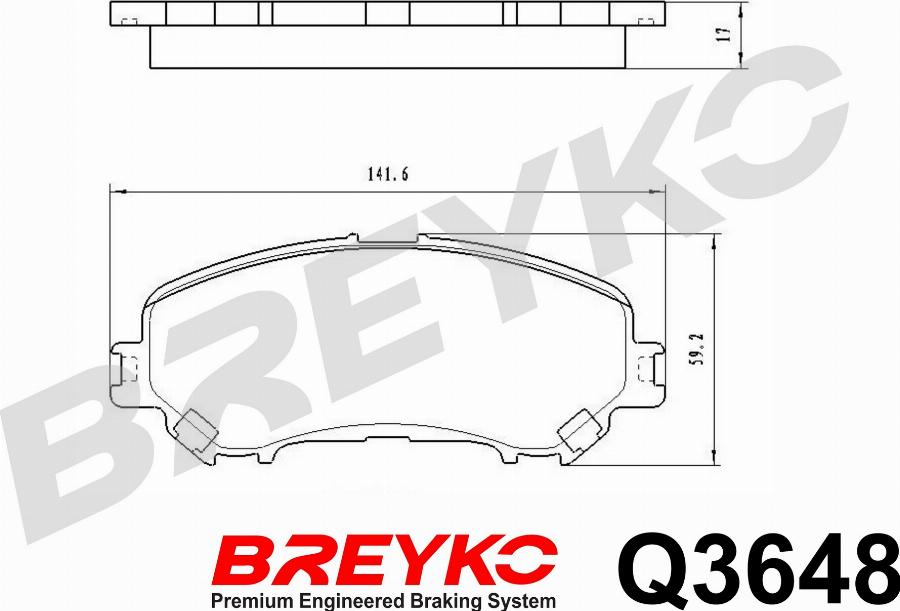 DAVID VASCO Q3648 - Kit de plaquettes de frein, frein à disque cwaw.fr