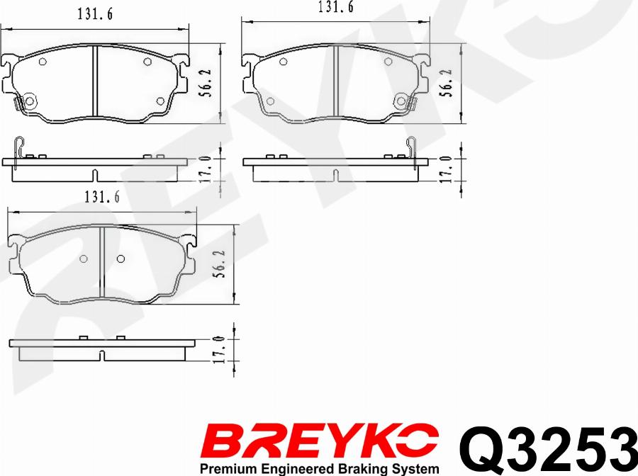 DAVID VASCO Q3253 - Kit de plaquettes de frein, frein à disque cwaw.fr