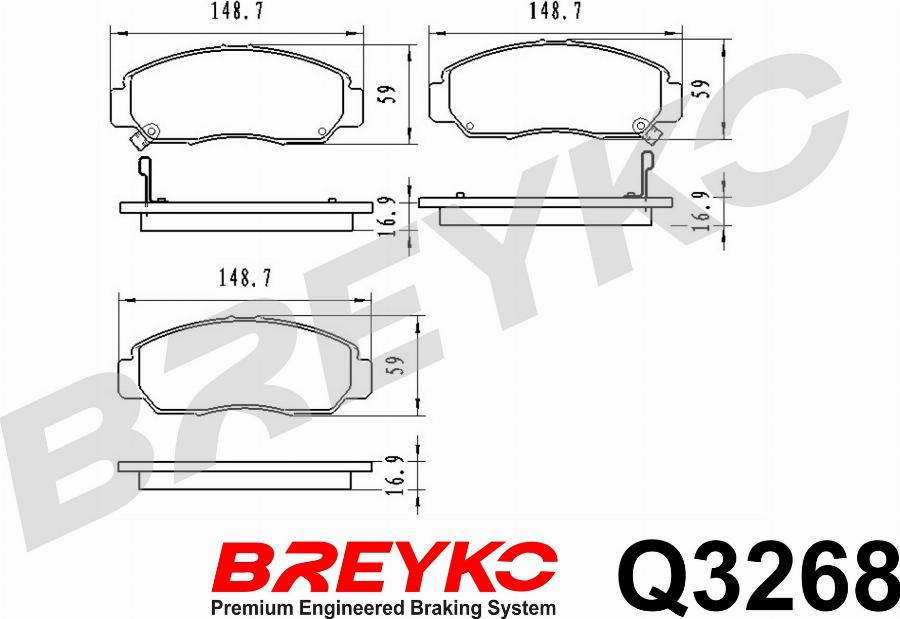 DAVID VASCO Q3268 - Kit de plaquettes de frein, frein à disque cwaw.fr