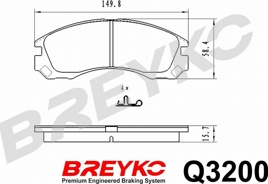 DAVID VASCO Q3200 - Kit de plaquettes de frein, frein à disque cwaw.fr