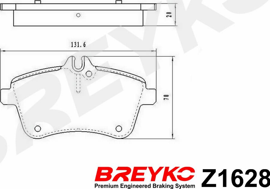 DAVID VASCO Z1628 - Kit de plaquettes de frein, frein à disque cwaw.fr