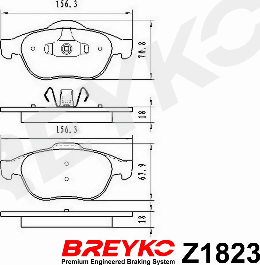 DAVID VASCO Z1823 - Kit de plaquettes de frein, frein à disque cwaw.fr