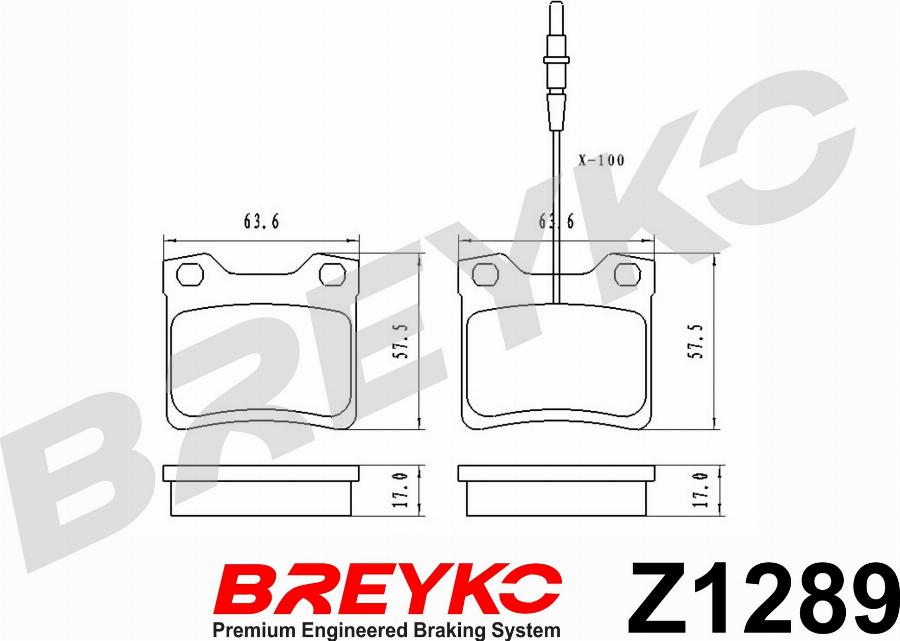 DAVID VASCO Z1289 - Kit de plaquettes de frein, frein à disque cwaw.fr