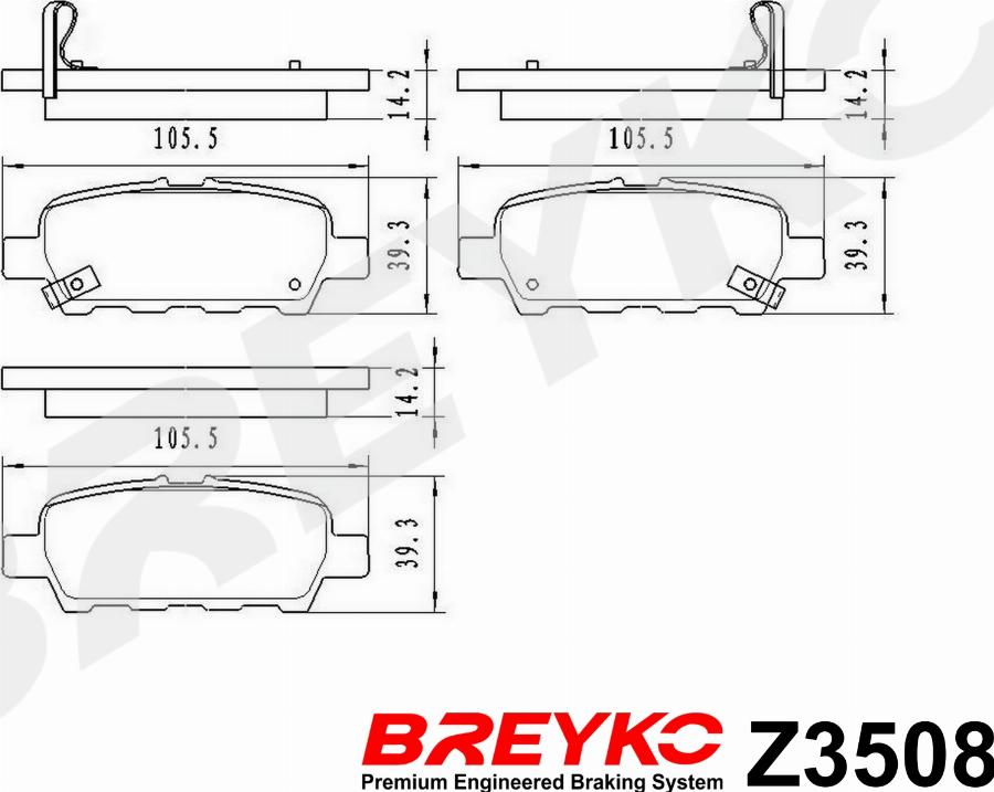 DAVID VASCO Z3508 - Kit de plaquettes de frein, frein à disque cwaw.fr