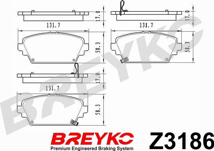 DAVID VASCO Z3186 - Kit de plaquettes de frein, frein à disque cwaw.fr