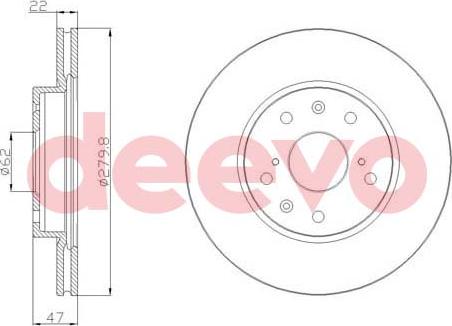 DEEVO BD19400 - Disque de frein cwaw.fr