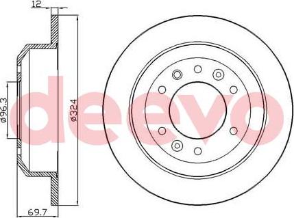 DEEVO BD19480 - Disque de frein cwaw.fr