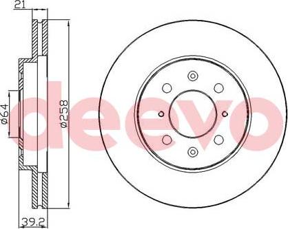 DEEVO BD19420 - Disque de frein cwaw.fr