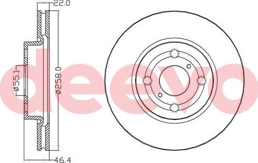 DEEVO BD19560 - Disque de frein cwaw.fr