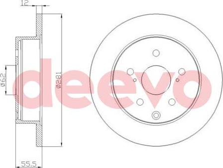 DEEVO BD19640 - Disque de frein cwaw.fr