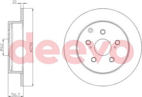 DEEVO BD19600 - Disque de frein cwaw.fr