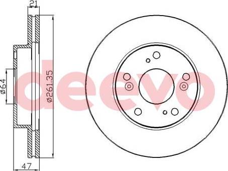 DEEVO BD19060 - Disque de frein cwaw.fr