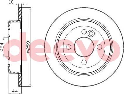 DEEVO BD19100 - Disque de frein cwaw.fr