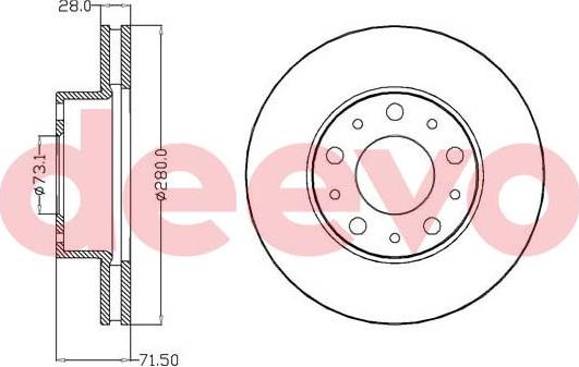 DEEVO BD19340 - Disque de frein cwaw.fr