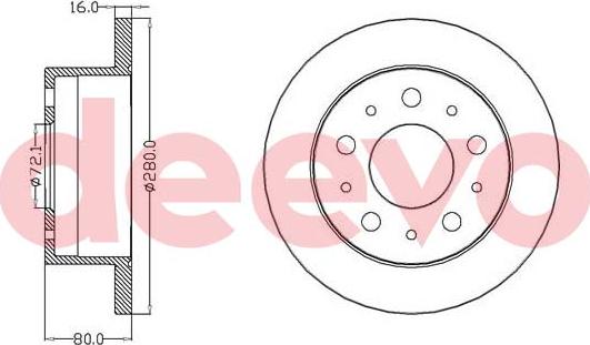 DEEVO BD19360 - Disque de frein cwaw.fr