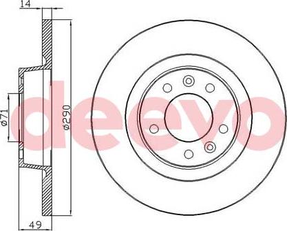 DEEVO BD19320 - Disque de frein cwaw.fr