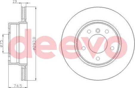 DEEVO BD19700 - Disque de frein cwaw.fr