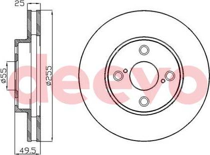 DEEVO BD14940 - Disque de frein cwaw.fr