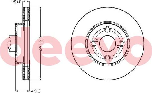 DEEVO BD14960 - Disque de frein cwaw.fr