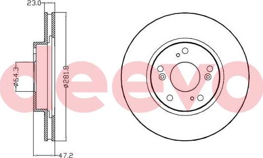 DEEVO BD14540 - Disque de frein cwaw.fr