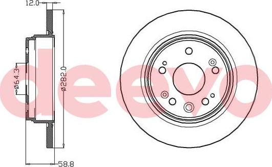 DEEVO BD14560 - Disque de frein cwaw.fr