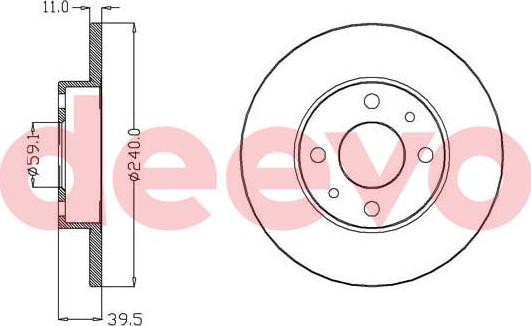 DEEVO BD14620 - Disque de frein cwaw.fr