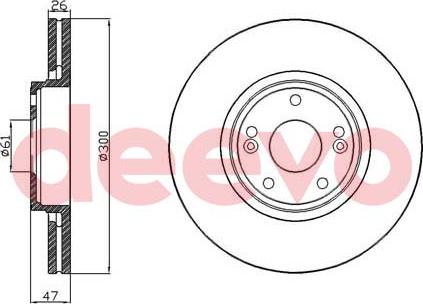 DEEVO BD14180 - Disque de frein cwaw.fr