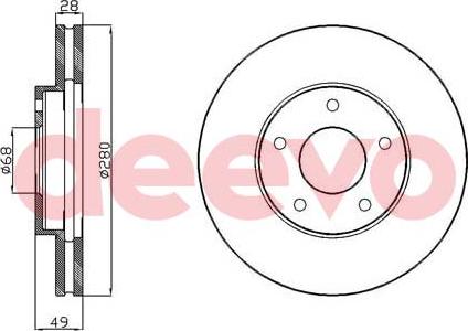 DEEVO BD14120 - Disque de frein cwaw.fr