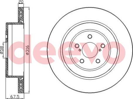 DEEVO BD14860 - Disque de frein cwaw.fr