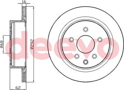 DEEVO BD14800 - Disque de frein cwaw.fr