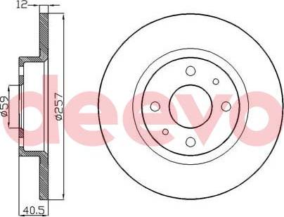 DEEVO BD14820 - Disque de frein cwaw.fr