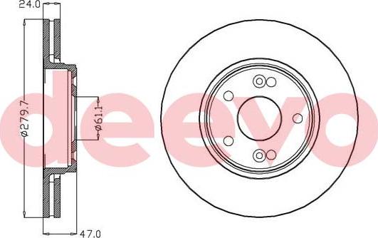 DEEVO BD14360 - Disque de frein cwaw.fr