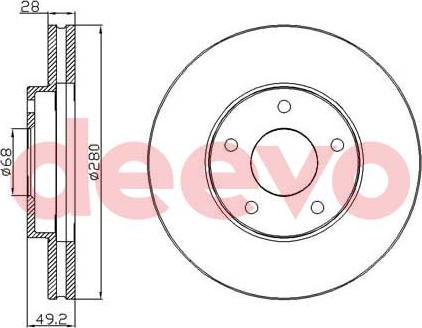 DEEVO BD14760 - Disque de frein cwaw.fr