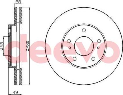 DEEVO BD14780 - Disque de frein cwaw.fr