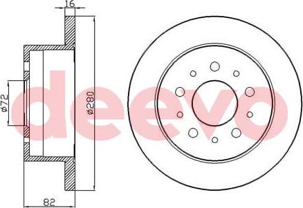 DEEVO BD15900 - Disque de frein cwaw.fr