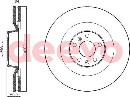 DEEVO BD15980 - Disque de frein cwaw.fr