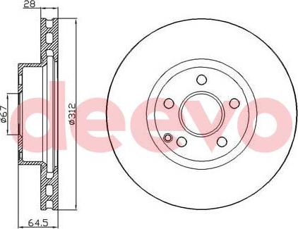 DEEVO BD15580 - Disque de frein cwaw.fr