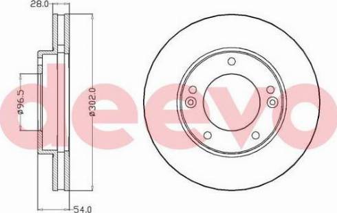 DEEVO BD15660 - Disque de frein cwaw.fr