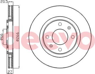 DEEVO BD15000 - Disque de frein cwaw.fr