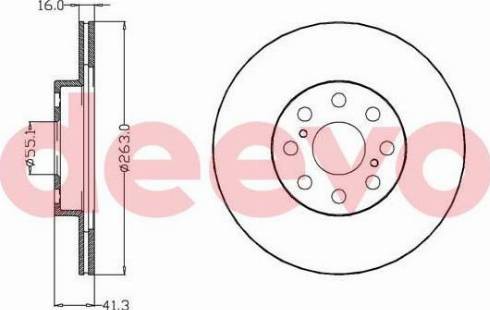 DEEVO BD15020 - Disque de frein cwaw.fr