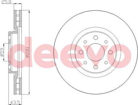 DEEVO BD15100 - Disque de frein cwaw.fr