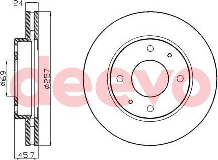 DEEVO BD15800 - Disque de frein cwaw.fr