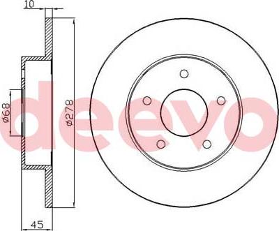 DEEVO BD15360 - Disque de frein cwaw.fr