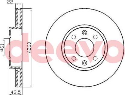 DEEVO BD15380 - Disque de frein cwaw.fr