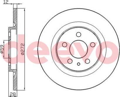 DEEVO BD15240 - Disque de frein cwaw.fr